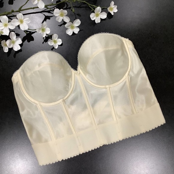 Dominique Apparel Noemi Longline Strapless Backless Bustier Bra Ivory Wedding - Picture 1 of 16